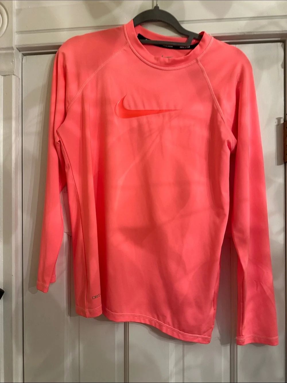 Nike Swim Bright Coral Pink Long-Sleeve Athletic Top